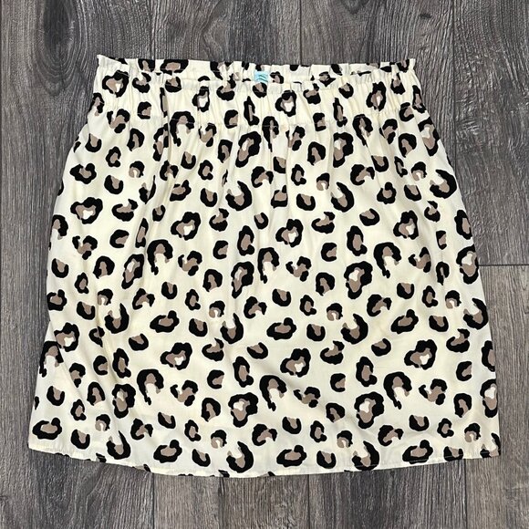 Dina Be Leopard Print Cream, Black and Brown Skirt, Size L - Picture 1 of 4